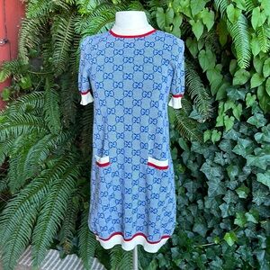 Gucci knit monogram dress, XS, mint condition, purchased at Nordstrom